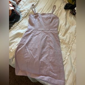 Purple denim spaghetti strap dress